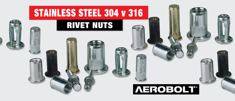 Rivet Nuts. Stainless Steel 304 V 316