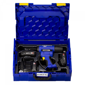 Gesipa Accubird ® PRO CAS 18V/2.0 Ah Rivet Tool Kit - Includes: 2 x Battery Packs & Charger, 7.7mm Bulb-Tite Nose Assembly