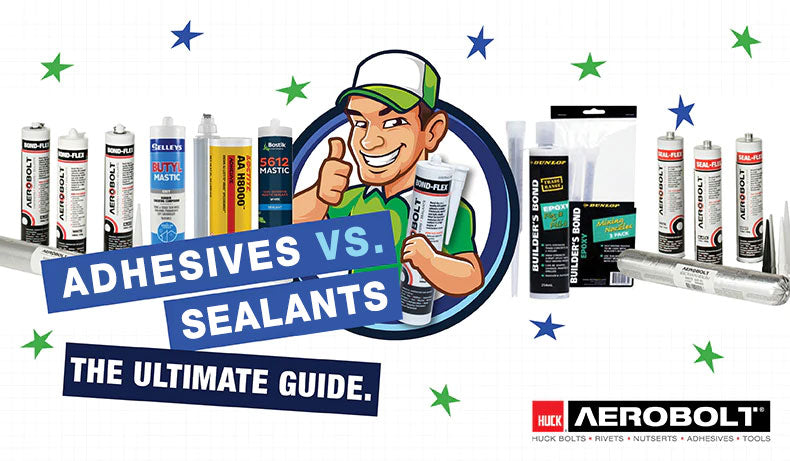 Adhesives VS Sealants Banner. 
