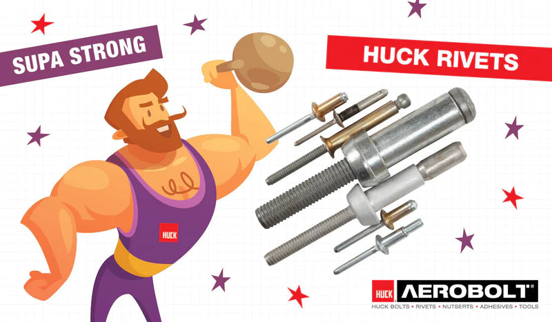 Huck structural rivets with Huck the rivet lad 