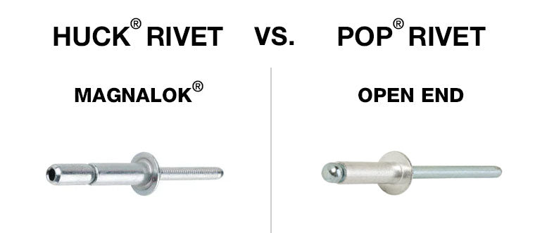 Huck® Rivet Verses Pop® Rivet Image