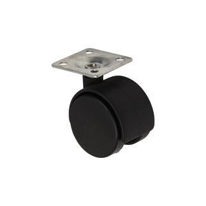 Twin Wheel Castors with Plate