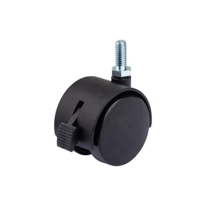 Twin Wheel Castors with Thread Bolt