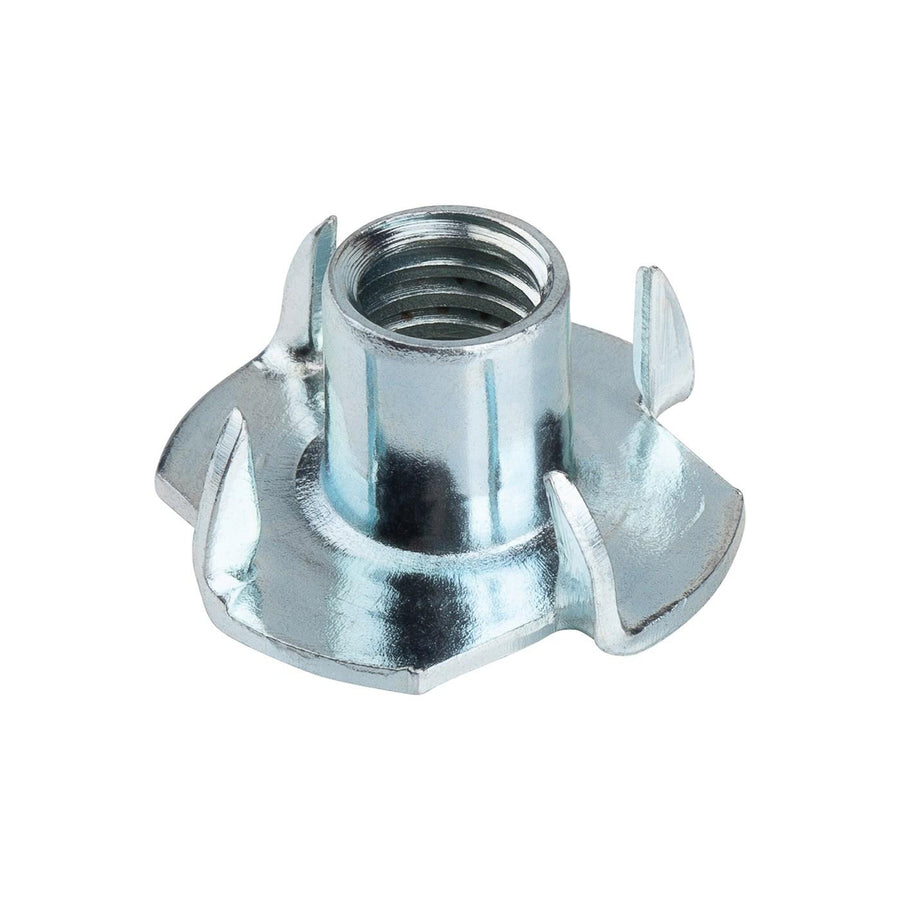Timber Inserts Tee Nuts Steel 4 Prongs